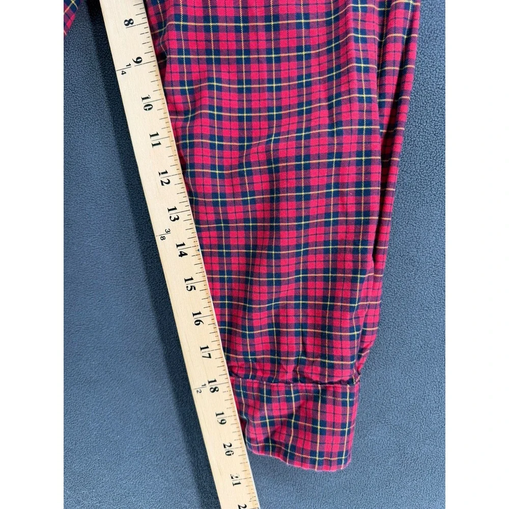 Polo Ralph Lauren Mens XL Classic Fit Red Plaid Button Down Shirt Long Sleeve